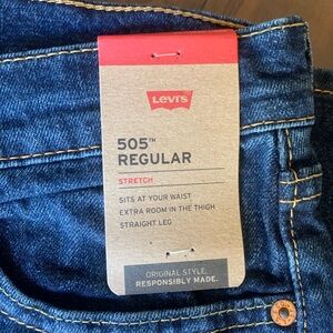 🚹 Levi’s Men’s 505 Jean, NWT, W30xL34, Regular Fit, Straight Leg, Dark Blue